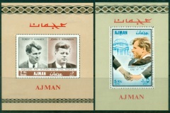 Ajman 1968 Mi#MS47-48 Fighters for Human & Civil Rights, Kennedy's 2xMS