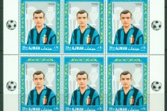 Ajman 1968 Mi#306 Football Inter Milan Players Mario Corso 20dh sheetlet