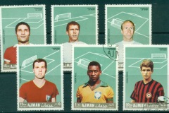 Ajman 1968 Mi#310-315 Football International Top Players