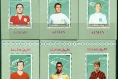 Ajman 1968 Mi#310-315 Football International Top Players 6xDLMS