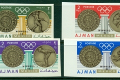 Ajman 1968 Mi#341-344 Summer Olympics Mexico City IMPERF