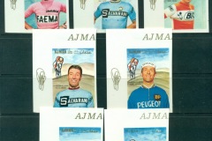 Ajman 1969 Mi#354-360B Famous Athletes, Cycling IMPERF