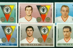 Ajman 1969 Mi#362-367 Famous Athletes, German Football