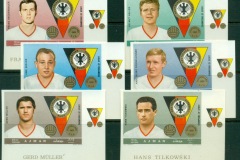 Ajman 1969 Mi#362-367B Famous Athletes, German Football IMPERF
