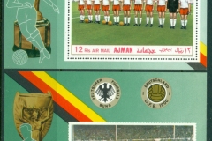 Ajman 1969 Mi#MS84A-B Famous Athletes, German Football 2xMS Perf & IMPERF