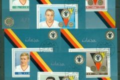 Ajman 1969 Mi#362-367B Famous Athletes, German Football 6xDLMS