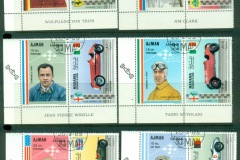 Ajman 1969 Mi#369-374 Famous Athletes, Motor Racers & Cars Joint issue with Manama, Ajman drivers