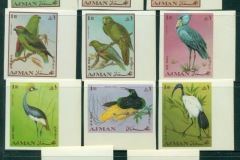 Ajman 1969 Mi#394-404B Birds IMPERF