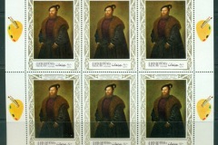 Ajman 1969 Mi#423 Paintings, Italian Masterpieces, Portrait by Titian 10rls sheetlet