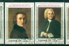 Ajman 1969 Mi#425-428 Paintings of Composers