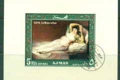 Ajman 1969 Mi#MS119 Paintings of Women MS