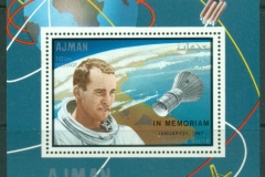 Ajman 1969 Mi#MS142 Edward White 2nd death Anniversary Opt, In memoriam MS