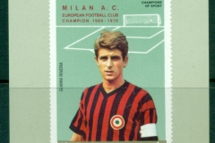 Ajman 1969 Mi#mS144b European Championship Cup, Opt. Milan AC MS IMPERF