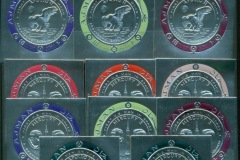 Ajman 1969 Mi#474-487 First Manned Landing on the Moon, Silver Foil embossed 14xDLMS