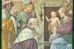 Ajman 1969 Mi#MS171B Xmas Paintings MS IMPERF