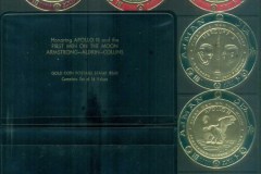 Ajman 1969 Mi#474-487 Apollo 11 & Mercury 3, Space Astronauts "Gold Foil" inc. original presentation folder, 600 issued