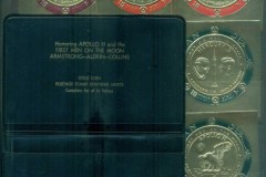 Ajman 1969 Mi#474-487 Apollo 11 & Mercury 3, Space Astronauts "Gold Foil" inc. original presentation folder, 600 issued