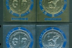 Ajman 1969 Mi#MS172-175Apollo 11 & Mercury 3,Space Astronauts "Gold & Silver Foil"  Embossed Apollo 12 MS