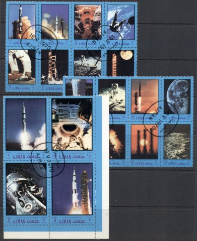 Ajman 1970 Mi#593-608 Apollo & Gemini Space Programs