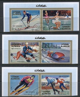 Ajman 1970 Mi#662-667 Winter Olympics Sapporo (II) IMPERF