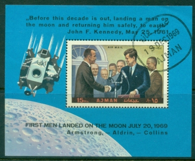 Ajman 1970 Mi#MS176A Apollo 1-12 Space Program MS