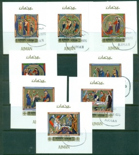 Ajman 1970 Mi#506-513 Easter Miniature Paintings 8xDLMS