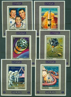 Ajman 1970 Mi#561-566 Apollo 13 Space Mission 6xDLMS