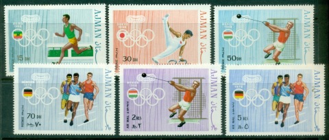 Ajman 1970 Mi#570-575 Venues of Summer Olympics