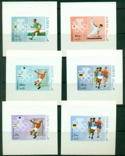 Ajman 1970 Mi#570-575 Venues of Summer Olympics 6xDLMS