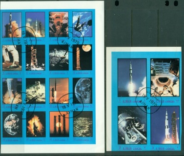 Ajman 1970 Mi#593-612B Apollo & Gemini Space Programs IMPERF