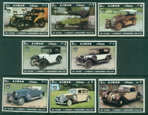 Ajman 1970 Mi#613-620 Vintage Automobiles