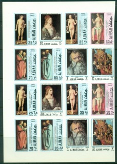 Ajman 1970 Mi#637-644B Albrecht Durer 500th Birthday, paintings