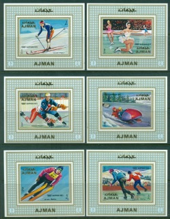 Ajman 1970 Mi#662-667 Winter Olympics Sapport 6xDLMS