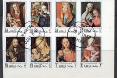 Ajman 1970Mi#645-652 Xmas Paintings by Durer IMPERF
