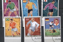 Ajman 1970 Mi#525-530 Football World Championships Mexico (I) IMPERF