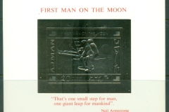 Ajman 1970 Mi#MS186 First man on the Moon, gold foil embossed MS