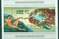 Ajman 1970 Mi#MS188A Paintings by Michaelangelo MS