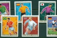 Ajman 1970 Mi#525-530 Football World Championship Mexico City MLH
