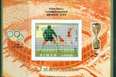 Ajman 1970 Mi#MS189B Football World Championship Mexico City MS IMPERF