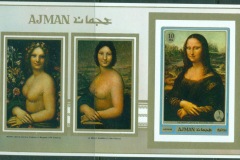 Ajman 1970 Mi#MS192B Paintings by Famous Masters, Mona Lisa MS IMPERF