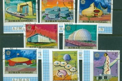 Ajman 1970 Mi#577-584B World Expo Osaka, Pavillions IMPERF