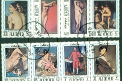Ajman 1970 Mi#629-636 Paintings by Jean Auguste Dominique Ingres