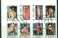 Ajman 1970 Mi#629-636B Paintings by Jean Auguste Dominique Ingres IMPERF