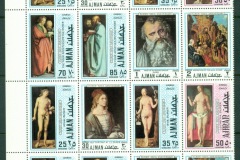 Ajman 1970 Mi#637-644 Albrecht Durer 500th Birthday, paintings block2x