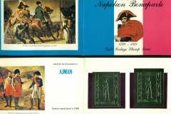 Ajman 1970 Mi#505A-B 200th Birthday of Napoleon Bonaparte Gold foil embossed Presentation Pack Perf & Imperf