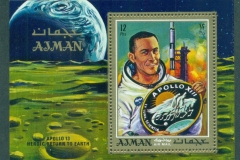 Ajman 1970 Mi#MS193A Apollo 13 Space Return to Earth MS