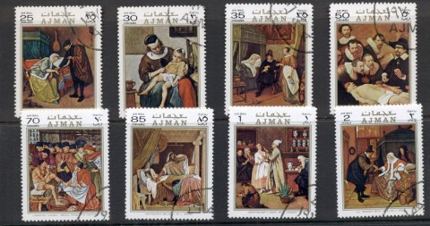 Ajman 1971 Mi#710-717 Charity Paintings