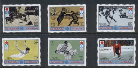 Ajman 1971 Mi#762-767 Winter Olympics Sapporo (III)