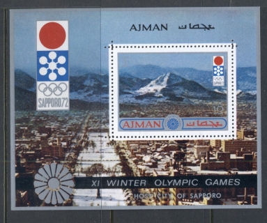 Ajman 1971 Mi#MS255A Winter Olympics Sapporo (III) MS