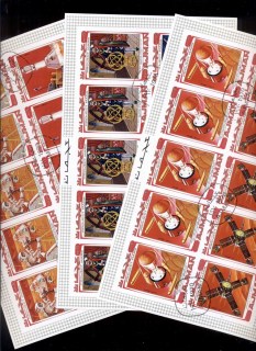 Ajman 1971 Mi#678-663 The Mars Project IMPERF 3x sheet